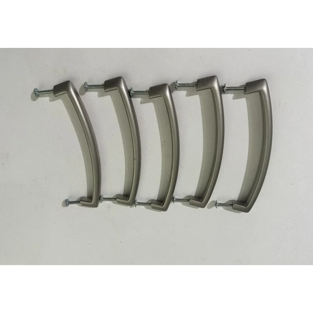 Vintage Drawer Pulls Silver Polish Tone Set‎ of 5 5.5in